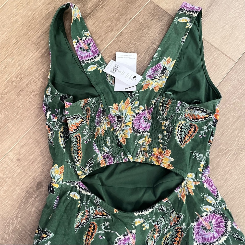 Equipment Femme Everett Eden Multi Floral Sleeveles Scoop Maxi Dress Green 0 NEW - Picture 13 of 15